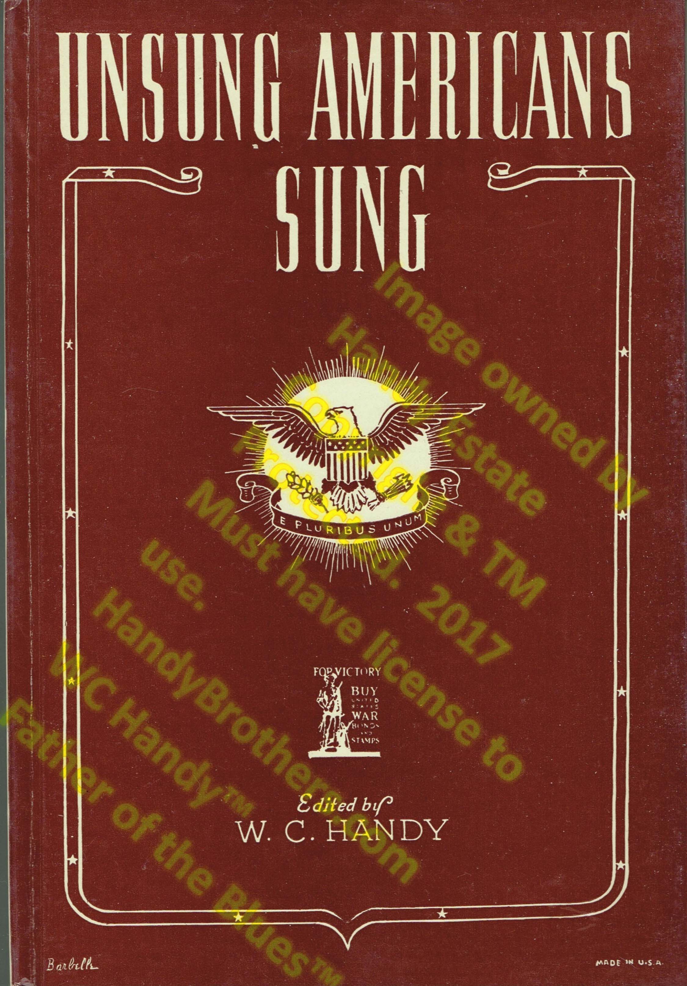 WC Handy Book Unsung Americans Sung